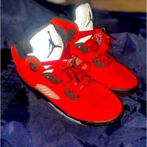 Nike Air Jordan 5 Retro Raging Bull Youth Sneakers Size 6.5Y